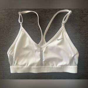 Nike white Dri-FIT Sports Bra